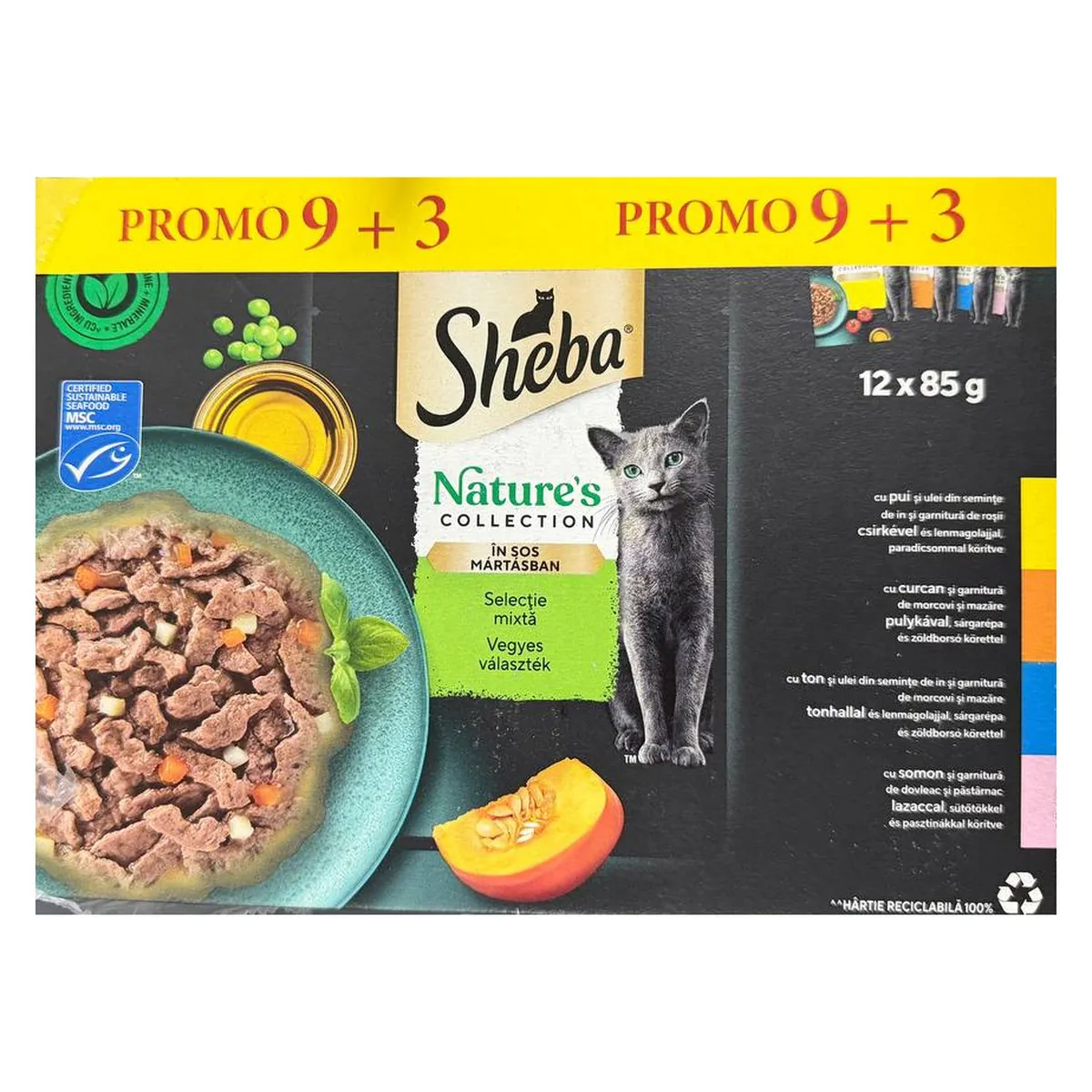 Sheba Nature's Collection в соусе, ассорти, 1,02 кг