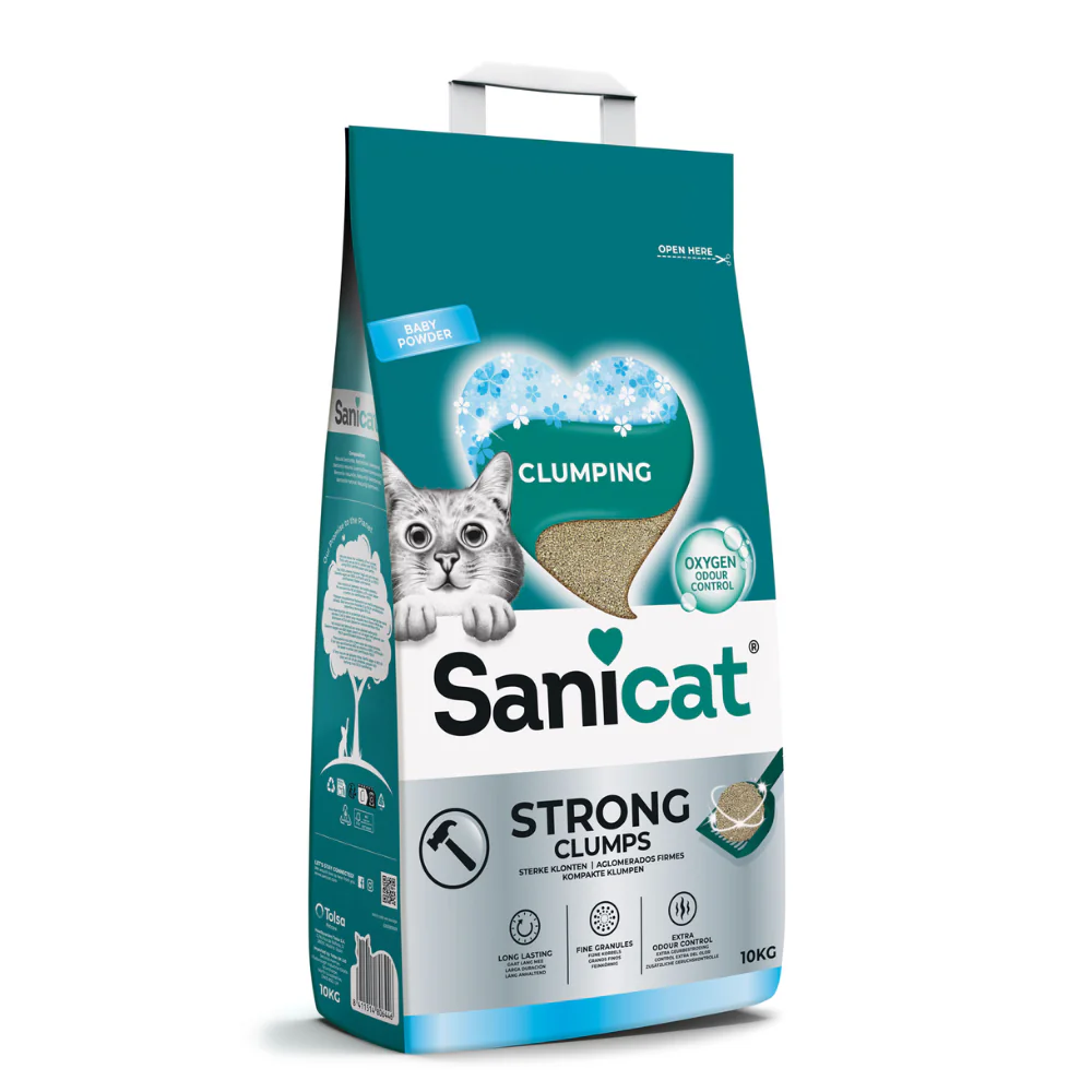 Sanicat Strong Clumps, наполнитель бентонитовый, 10 кг