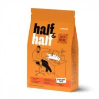 Half&Half Cat с говядиной для стерилизованных, сухой корм для стерилизованных кошек, 8 кг
