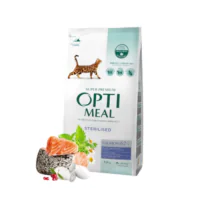 Optimeal Sterile для стерилизованных кошек с лососем, 1,5 кг