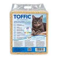 Toffic pH Control, așternut din tofu cu indicator de pH al urinei pentru pisici, 2,5 kg