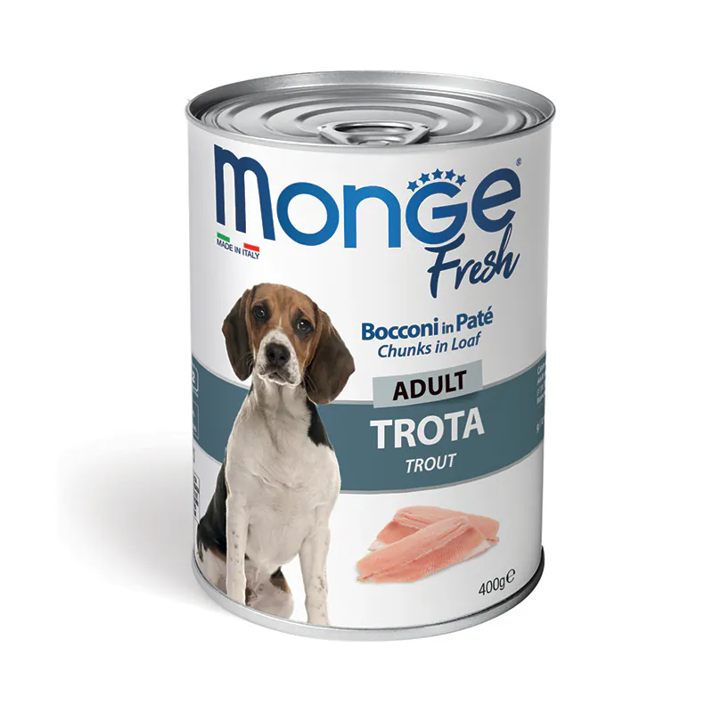Monge Dog Fresh Adult Chunks in Loaf, форель, 400 г