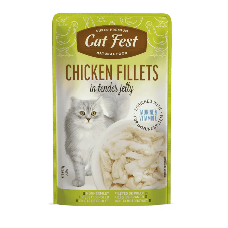 Cat Fest, филе курицы, в желе, 70 г