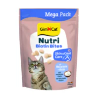 Gimcat Nutri Bites Biotin Bites Mascarpone с биотином, лакомство для кошек, 425 г