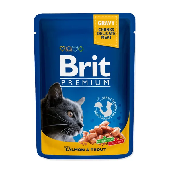 Brit Premium Cat Pouch Salmon & Trout