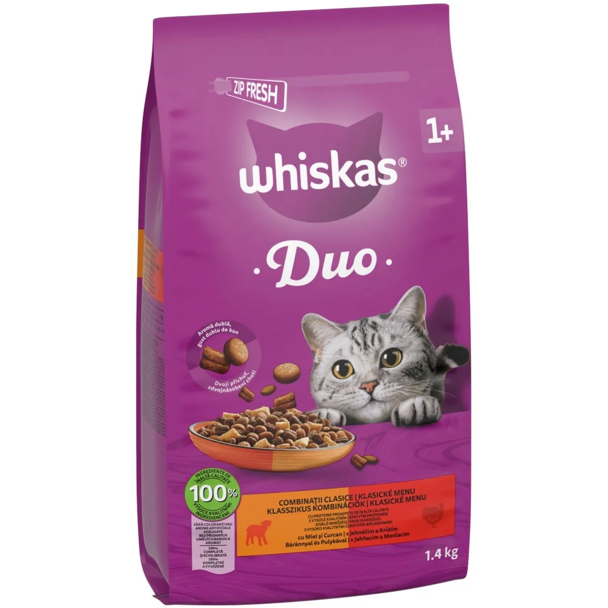 Whiskas Adult DUO, ягнёнок, 1,4 кг