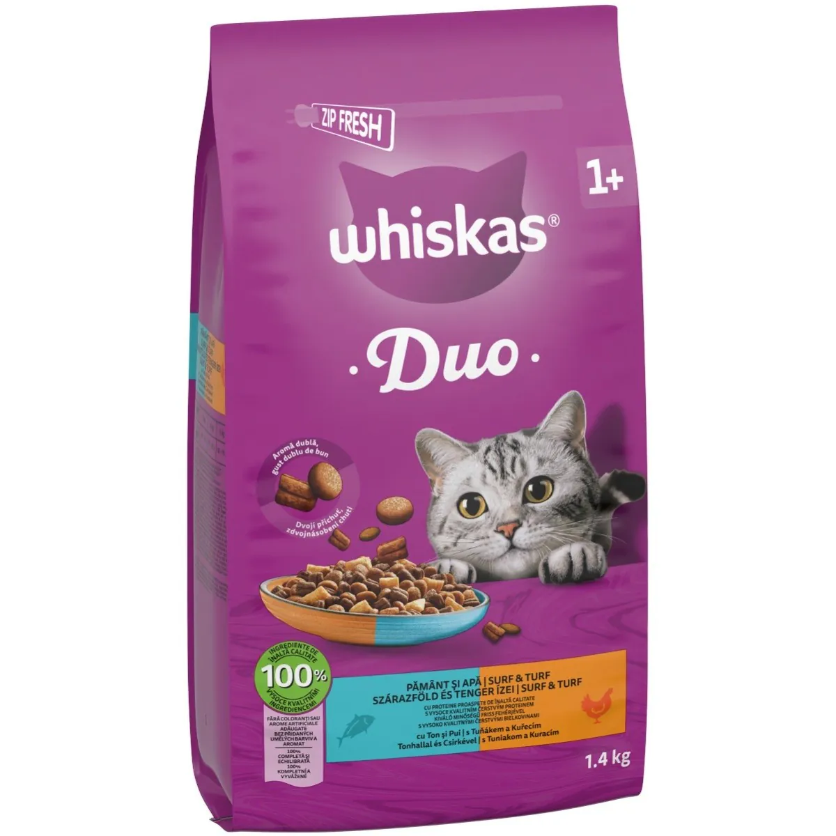 Whiskas Adult DUO, ton, 1,4 kg