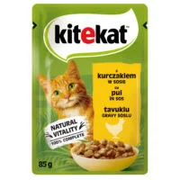 Kitekat Adult с курицей в соусе для взрослых кошек, 85 г